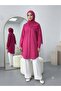 Basic Oversize Tunic Shirt Set Pink - 2