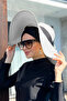 Large Size Straw Beach Hat Rms-Rş-21-26 White - 3