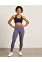 Women Purple And Black Active Legging Set (2 Piece) - 3