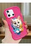 Redmi 12C Compatible Case Camera Protector Red Silicone Couple Phone Case Cat Pattern
