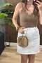 Denim Mini Skirt White - 2