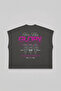 Glory Printed Oversize Worker Boxy Fit Sleeveless Crew Neck T-Shirt - 2