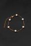 Minimal Pearl Detailed Gold Color Steel Women's Bracelet - 6