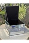 Mirrored Decorative Box with Crystal Stone Detail for Jewelry and Gemstone Organizer - 5