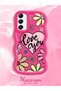 Samsung Galaxy A24 Compatible Case Camera Protector Red Silicone Couple Phone Case Floral Pattern - 2