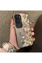 Vivo Y31 5g Compatible Silicone Edge Hard Back Case Couple Phone Case with Floral Pattern - 3