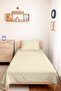 Cream Minimal Young Room Single Pique Set - Quilted Ecru 160X220 cm Seasonal Bedspread - 4