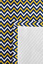 Navy Blue Geometric Zigzag Young Room Single Pique Set - Yellow 160X220 cm Quilted Bedspread - 7