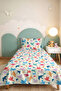 Colorful Birds Pastel Cream Young Room Single Pique Set-Modern 160X220 cm Quilted Bedspread - 5