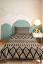 Geometric Beige Young Room Single Pique Set - Bohemian Anthracite 160X220 cm Quilted Bedspread - 4