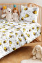 Cute Bees Children's Room Single Pique Set - Minimal Yellow 160X220 cm Quilted Bedspread - 2