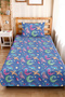 Blue Dinosaur Space Boys' Room Single Pique Set - Galaxy Purple 160X220 cm Bedspread - 8