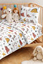 Dinosaur Yellow Children's Room Single Pique Set - Pastel Modern Gray 160X220Cm Quilted Bedspread - 2