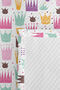 Crowned Pink Girls' Pique Set - Pastel Mint Purple Baby Room Seasonal Bedspread - 160X220 cm - 7