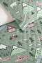 Mountain Forest Green Children's Room Single Pique Set-Pastel Pink Mint 160X220Cm Quilted Summer Coverlet - 3