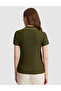 Khaki Slim Fit Polo Collar Basic T-Shirt 50320697-Vr027 - 5