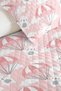 Rabbit Cloud Pink Girls' Pique Set - Cute Pastel White Baby Room Bedspread - 160X220 cm - 3