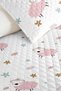Pink Lamb Floral Girls' Pique Set - Pastel Cloudy Mint Baby Room Bedspread - 160X220 cm - 3