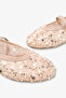 Siera Women's Beaded Ballerinas - Beige - 4