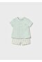 Newborn Baby Boy Shirt Shorts Set Green