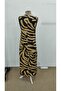 Women's Strappy Round Neck Patterned Long Single Jersey Dress - 5
