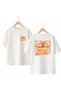 Wild Instinct Back and Front Chest Printed 100% Cotton Oversize Loose Regular Fit Crew Neck T-Shirt