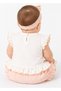 Baby Girl Ruffled Sleeves Love Written T-Shirt Shorts Ruffled Muslin Fabric Powder Color Set - 3