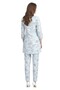 Light Blue Floral Kurti & Pant Set | Rayon Co-ord Set | Modest Fashion - 4