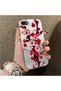 iPhone 7 Compatible Silicone Edge Hard Back Case Couple Phone Case with Floral Pattern - 3