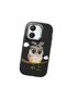 Redmi 13C Compatible Case Camera Protector Black Silicone Couple Phone Case Owl Patterned - 3