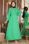 Stone Tassel Dress Green 18700 - 3