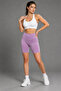 Women's Dusty Rose High Waist Gathering Flexible Short Leggings - 3
