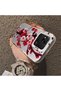 Redmi 9C Compatible Silicone Edge Hard Back Case Couple Phone Case with Floral Pattern - 4