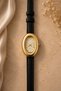 Morv Women's Gold Oval Case Black Leather Band Vintage Minimalist Quartz Wristwatch – Old Money Elegance, Elegant Classic Design 2026 - 2