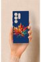 Samsung S24 Ultra Compatible Colorful Leaf Pattern Silicone Case