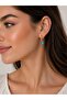 Blue Enamel Heart Lock Charm Dangle Gold Plated Steel Hoop Earrings - 5