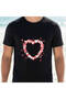 Black Heart Pattern TShirt Beach and Casual Wear - 2