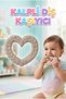 Heart Shaped Flexible Bpa Free Embossed Pastel Colored Toy Baby Teether Gray