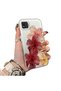 Realme C20 Compatible Silicone Edge Hard Back Case Couple Phone Case with Floral Pattern