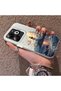Infinix Hot 40I Compatible Silicone Edge Hard Back Case Couple Phone Case Tower Patterned - 2