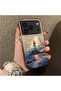 iPhone 17/18 Pro Max Compatible Silicone Edge Hard Back Case Couple Phone Case Tower Pattern - 3