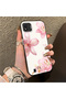 Realme C11 2021 Compatible Silicone Edge Hard Back Case Couple Phone Case with Floral Pattern - 3