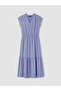 Lcw Everyday Purple V-Neck Gathered Layered Dress - 5