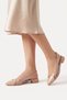 Lady Nude Skin Patent Leather Transparent Heart Model 2 cm Pointed Toe Thick Heeled Heart Shoes Daily Very Comfortable Ballerinas - 2