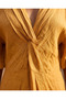Women's Linen Bohemian Dress with Chest Detail - 5