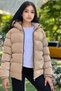 Girl's Hooded Pocket Suitica Nova Fabric Winter Coat Km4011 - 3