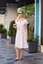 Women's Modal Silky Collared Dress with D Buckle on the Side and Below-Knee Pockets - Pink