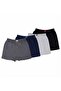 Men's Combed Cotton Towel Waist Boxer Gray Color - 3