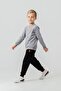 Boy's Printed Gray Long Sleeve Tracksuit Set Us2606-C-V2