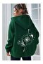 Unisex Hooded Sweatshirt with Back Print and Relaxed Fit